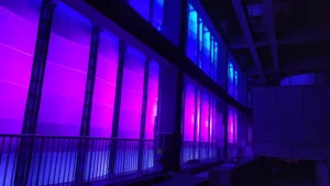 建筑空间大型幕墙灯光板照明项目